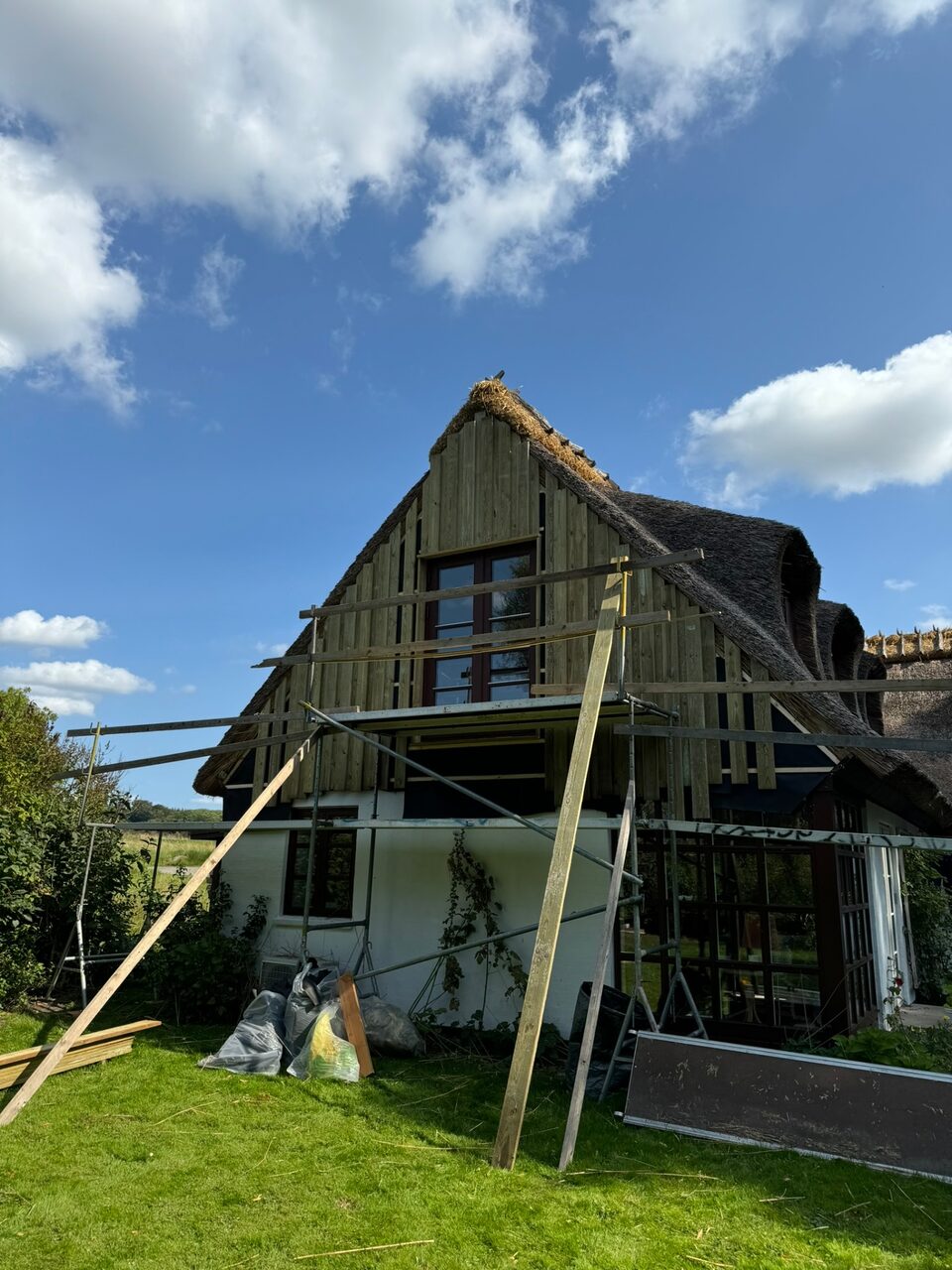 Bindingsværk under renovering
