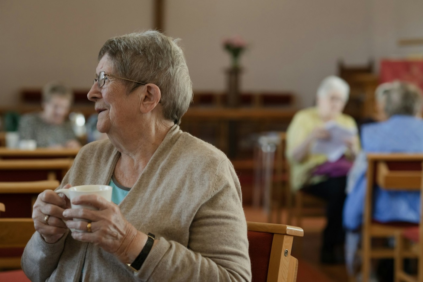 Kaffestund i fællessalen